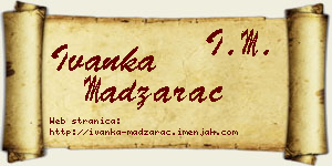 Ivanka Madžarac vizit kartica